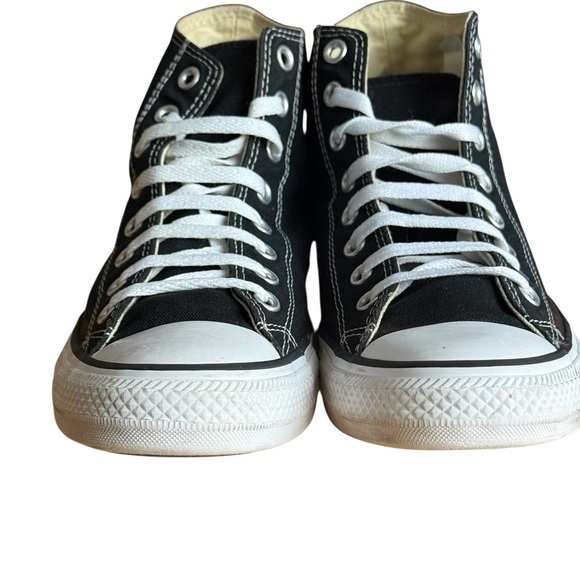 Converse Chuck Taylor All Start Hi Top Black Sneakers Canvas Unisex M SZ 8 W 10 - Picture 1 of 7